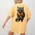 Back To School Raccoon Teachers Student Kids Women's Comfort Colors T-Shirt Back Print Mustard