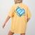 Bavarian Flag As Heart Blue Diamond Bavaria Women's Comfort Colors T-Shirt Back Print Mustard