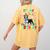 My Birthday Colorful Costume Boston Terrier Party Women's Comfort Colors T-Shirt Back Print Mustard