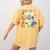 I Blasted Through 100 Days Of School 100th Day Teacher Kids Women's Comfort Colors T-Shirt Back Print Mustard