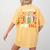All Booked For Fall Book Pumpkin Autumn Thanksgiving Teacher Women's Comfort Colors T-Shirt Back Print Mustard