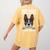 Boston Terrier American Gentleman Dog Lover I'm Well Trained Women's Comfort Colors T-Shirt Back Print Mustard