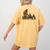 Boston Terrier Bigfoot Dog Walking Dog Mom Dad Kids Women's Comfort Colors T-Shirt Back Print Mustard