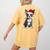 Boston Terrier Christmas Santa Hat Tree Lights Pajama Women's Comfort Colors T-Shirt Back Print Mustard