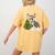 Boston Terrier Christmas Tree Lights Santa Hat Women's Comfort Colors T-Shirt Back Print Mustard