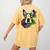 Boston Terrier In Day Of The Dead Sugar Skull Dog Women's Comfort Colors T-Shirt Back Print Mustard