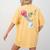 Boston Terrier Dog Blowing Chewing Bubble Gum Pink Women's Comfort Colors T-Shirt Back Print Mustard