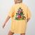 Boston Terrier Dog Christmas Tree Lights Xmas Pajama For Men Women Kids Women's Comfort Colors T-Shirt Back Print Mustard