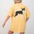 Boston Terrier Dog Mom Woman Women Women's Comfort Colors T-Shirt Back Print Mustard