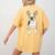 Boston Terrier Dog Motif Pet Art Boston Terrier For Men Women Kids Women's Comfort Colors T-Shirt Back Print Mustard