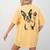 Boston Terrier Dog Raising Paw Idea Men Women Women's Comfort Colors T-Shirt Back Print Mustard