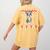 Boston Terrier Dog Santa Hat Men Kids Ugly Christmas Light Women's Comfort Colors T-Shirt Back Print Mustard