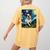 Boston Terrier Dog Starry Night Painting Women's Comfort Colors T-Shirt Back Print Mustard