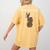 Boston Terrier Who Farted Women's Comfort Colors T-Shirt Back Print Mustard