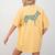 Boston Terrier Flower Silhouette Floral Dog Men Women Girls Kids Women's Comfort Colors T-Shirt Back Print Mustard