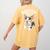 Boston Terrier Girl Cute Cartoon For Dog Owners Pet Terrier Women's Comfort Colors T-Shirt Back Print Mustard