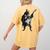 Boston Terrier Guitar Women's Comfort Colors T-Shirt Back Print Mustard