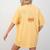 Boston Terrier Halloween Cute Bostie Dog Pocket Boo Women's Comfort Colors T-Shirt Back Print Mustard