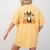 Boston Terrier Halloween Dog Lover Pumpkin Costume Women's Comfort Colors T-Shirt Back Print Mustard