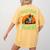 Boston Terrier Halloween Zombie American Gentleman Dog Lover Women's Comfort Colors T-Shirt Back Print Mustard