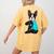 Boston Terrier I Love Mom Apparel Women's Comfort Colors T-Shirt Back Print Mustard