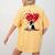 Boston Terrier Lover Heart Shape Boston Terrier Valentine Women's Comfort Colors T-Shirt Back Print Mustard