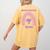 Boston Terrier Mama Cute Rainbow Paw Heart Shape Women's Comfort Colors T-Shirt Back Print Mustard
