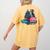Boston Terrier Merry Christmas Tree Truck Santa Dog X-Mas Women's Comfort Colors T-Shirt Back Print Mustard