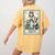 The Boston Terrier Mom Skeleton Spooky Season Halloween Women's Comfort Colors T-Shirt Back Print Mustard