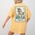 Boston Terrier Mom Skeleton Tarot Card Witch Vibes Dog Mom Women's Comfort Colors T-Shirt Back Print Mustard