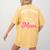 Boston Terrier Mom Women's Comfort Colors T-Shirt Back Print Mustard
