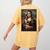 Boston Terrier Mona Lisa Painting Art Dog Mom Dad For Men Women Kids Women's Comfort Colors T-Shirt Back Print Mustard