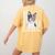 Boston Terrier Papa Cool Dog Lover USA American Flag Men Women Women's Comfort Colors T-Shirt Back Print Mustard