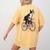 Boston Terrier Riding Bicycle Cute Bostie Biker Raglan Baseball Tee Women's Comfort Colors T-Shirt Back Print Mustard