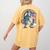 Boston Terrier Riding Dinosaur T-Rex Boys Kids Rainbow Women's Comfort Colors T-Shirt Back Print Mustard