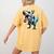 Boston Terrier Riding T-Rex Dinosaur Dog Lover Women's Comfort Colors T-Shirt Back Print Mustard