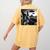 Boston Terrier Graphic Selfie With UFOs Weird Aliens Women's Comfort Colors T-Shirt Back Print Mustard