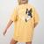 Boston Terrier Shirts For Women Girls Kids Heart Cute Women's Comfort Colors T-Shirt Back Print Mustard