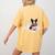 Boston Terrier In The Snow Merry Christmas Winter Women's Comfort Colors T-Shirt Back Print Mustard