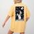 Boston Terrier Tarot Card Star With The Moon Men Women Kids Women's Comfort Colors T-Shirt Back Print Mustard
