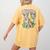 Boston Terrier Women's Comfort Colors T-Shirt Back Print Mustard
