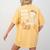 Bruh The Math Ain't Mathin' Show Your Work Halloween Teacher Women's Comfort Colors T-Shirt Back Print Mustard