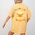You Can't Scare Me I Teach Preschool Teacher Halloween Ghost Women's Comfort Colors T-Shirt Back Print Mustard