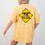 Caution Sign Boston Terrier Dog Bostie Puppy Women's Comfort Colors T-Shirt Back Print Mustard