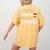 Coffee Gives Me Teacher Powers Teacher Women's Comfort Colors T-Shirt Back Print Mustard