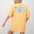 Coquette Bow Teach Teacher Happy First Day Back To School Women's Comfort Colors T-Shirt Back Print Mustard