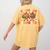 Crunching Numbers Just Like Leaves Pumpkin Fall Teacher Women's Comfort Colors T-Shirt Back Print Mustard