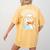 Cute Ghost Reading Book Librarian Teacher Halloween Costume Women's Comfort Colors T-Shirt Back Print Mustard