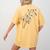 Dandelion Boston Terrier Flower Floral Bostie Tree Women's Comfort Colors T-Shirt Back Print Mustard