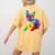 Dog Lover Boston Terrier Dog Colorful Boston Terrier Men Women Kids Women's Comfort Colors T-Shirt Back Print Mustard